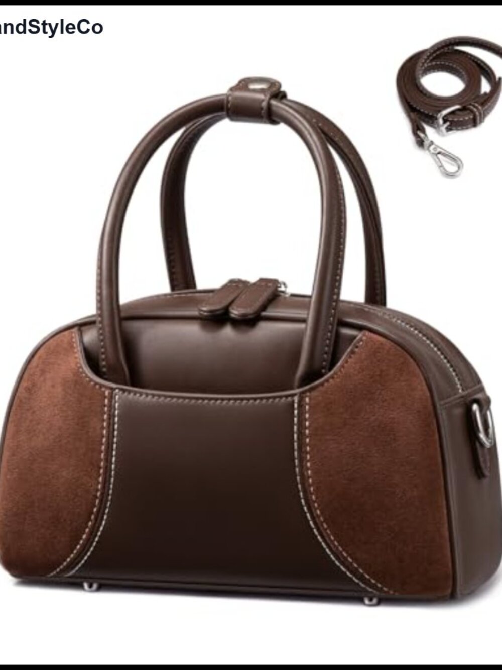 Faux Leather Crossbody Bag RFID Blocking 3-Compartment Convertible Mini Purse